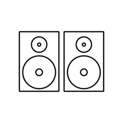 speaker face vector icon with simple shapes