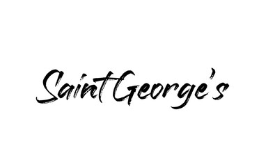 capital Saint George typography word hand written modern calligraphy text lettering
