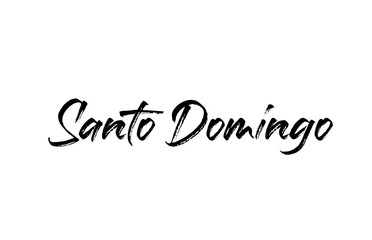 Fototapeta na wymiar capital Santo Domingo typography word hand written modern calligraphy text lettering