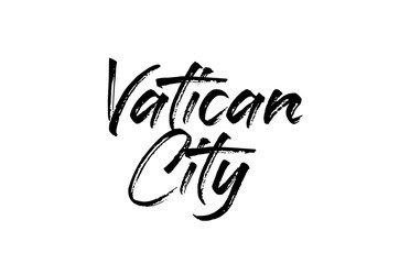 capital Vatican City typography word hand written modern calligraphy text lettering