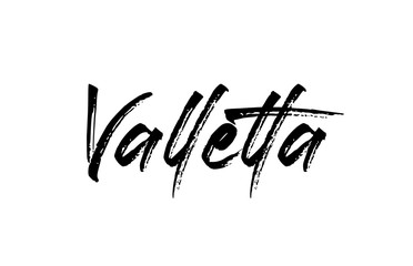 Fototapeta na wymiar capital Valletta typography word hand written modern calligraphy text lettering