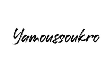 capital Yamoussoukro typography word hand written modern calligraphy text lettering