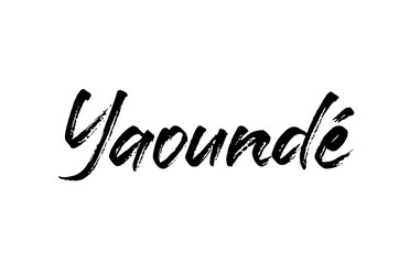 capital Yaounde typography word hand written modern calligraphy text lettering