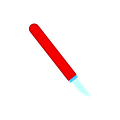 vector icon of surgeon scalpel with simple shapes