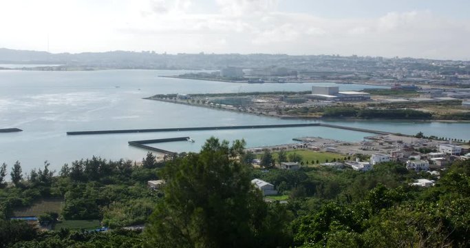 View of bay from Katsuren Castle Okinawa, Japan. 20-1-20