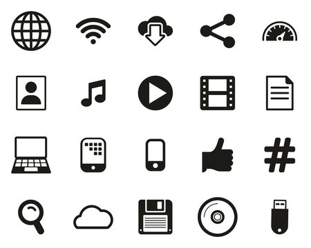 Download Icons Black & White Set Big