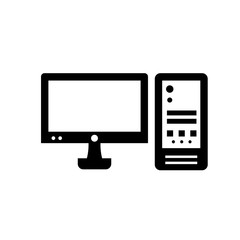 PC icon vector.