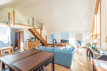 Fragment of interior design of a luxury living room in luxury house.