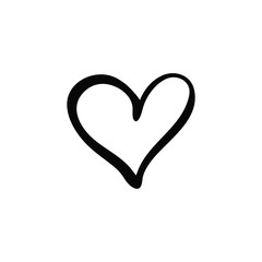 Hand drawn isolated heart