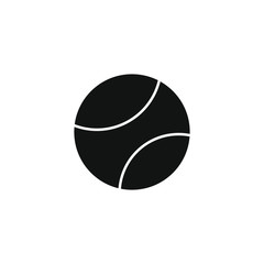 Fototapeta premium vector icon of tennis ball with simple shapes