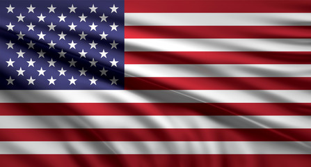 flag of United states of America 3d-illustration