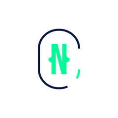 Elegant initial n badge logo for business or company vector eps 10