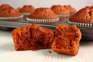 Chocolate Muffin. Freshly Baked.