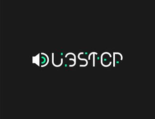 Minimalist logo electronic dance music vector eps 10