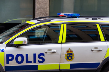 Swedish police car. 