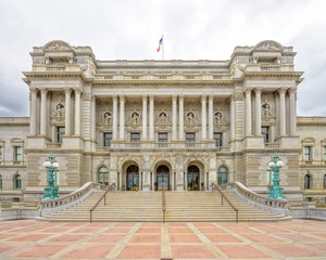 West face of the Library of Congress in Washington DC 