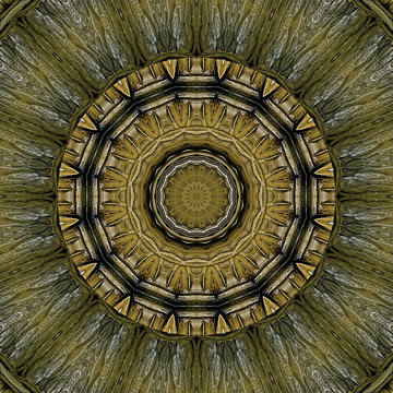 3d effect - abstract mandala style graphic