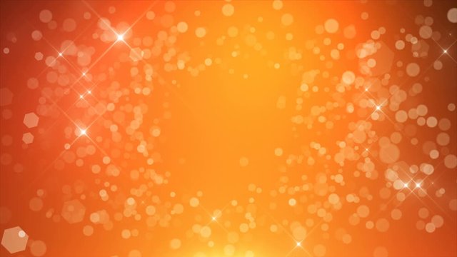 orange bokeh background intro particles