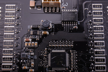 Fototapeta premium closeup of electronic circuit board