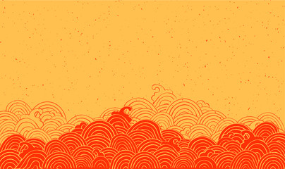 Chopping sea in oriental style