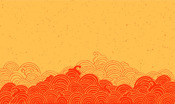 Chopping sea in oriental style