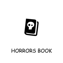 Horrors Book flat vector icon