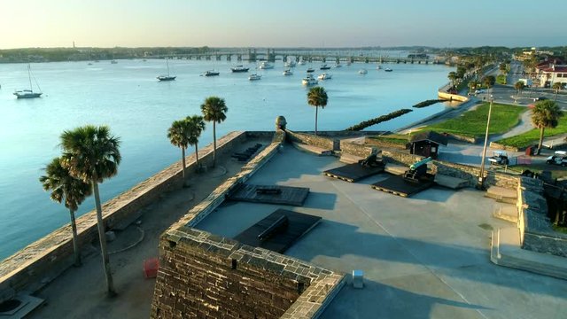 Castillo de San Marcos - St. Augustine Aerial Drone Footage