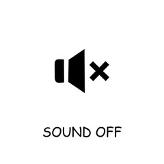 Sound Off, Mute flat vector icon