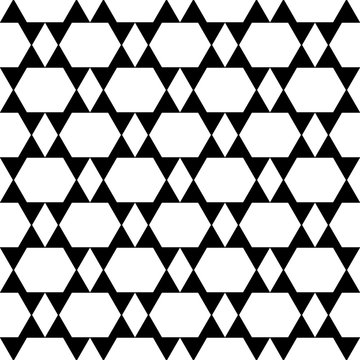 seamless geometric black and white pattern. pattern for patchwork, mosaic, sewing