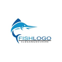 Fish logo template. You can use for fishing shop, Sailing Shop, Marine Company and Restaurant. Vector Illustration. Eps.10
