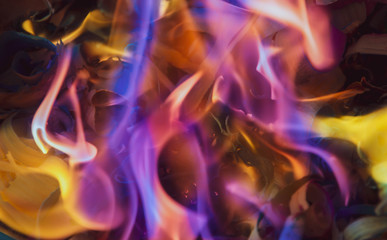 coloured flames
