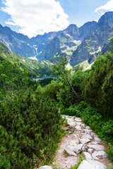 The High Tatras Mountains (Vysoké Tatry, Tatry Wysokie, Magas-Tátra), are a mountain range along the border of Slovakia in the Prešov Region, and southern Poland in the Lesser Poland Voivodeship.