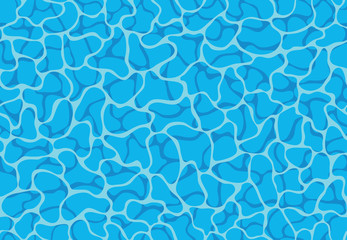 Texture of water surface. Seamless pattern. Great for summer background, travel design and wrapping paper. Vector illustration.