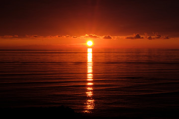 Obraz premium Wonderful sunset in Santa Marinella, Rome, Italy