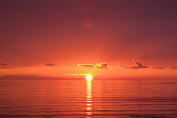 Wonderful sunset in Santa Marinella, Rome, Italy