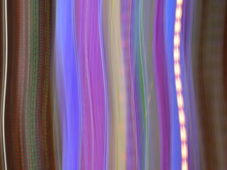 Camera Slow Shutter movement produce lighting effects and double image of Patong Phuket Thailand