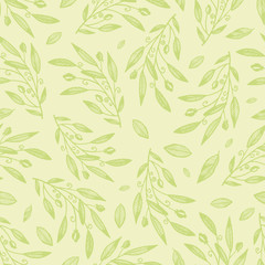 Seamless spring vector pattern. Doodle background, summer texture. Can be used for wallpaper, wrapping, web page, social media and print card