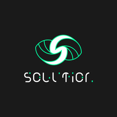 Obraz premium Minimalist logo concept initial s vector eps 10