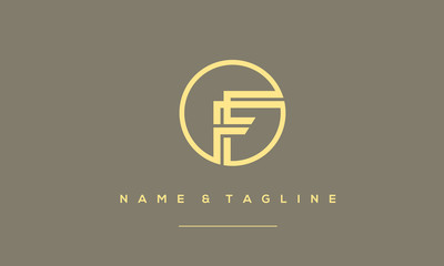 alphabet letter icon logo F