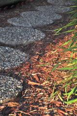 A pathway to an entrance