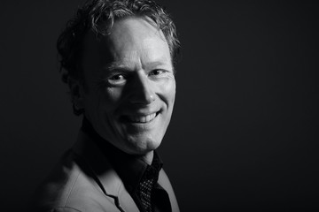 Beautiful man in front of a background