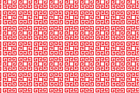 Red Chinese Pattern Seamless On White Background