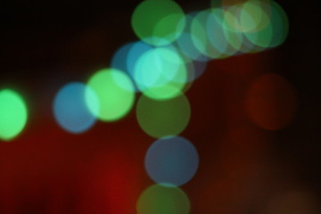 Beautiful and colorful bokeh of lights