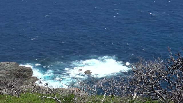 Water crashing over the rocks