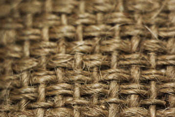 macrophoto of interwoven threads of twine