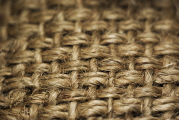 macrophoto of interwoven threads of twine