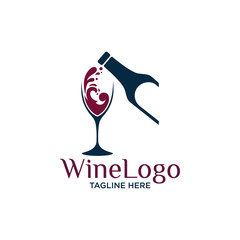 Wine Logo Design Template