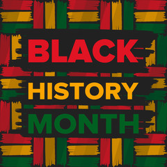 Fototapeta premium Black History Month. African American History. Celebrated annual. In February in United States and Canada. In October in Great Britain. Poster, card, banner, background. Vector illustration
