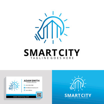 Smart City logo design template