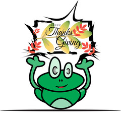 funny frog sayings for happy Thanksgiving.